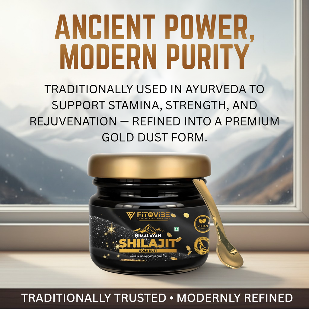 Fitovibe Himalayan Shilajeet GOLD – Ultra-Pure Gold Grade Resin for Energy & Vitality