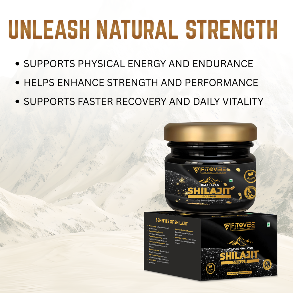Fitovibe Himalayan Shilajeet GOLD – Ultra-Pure Gold Grade Resin for Energy & Vitality
