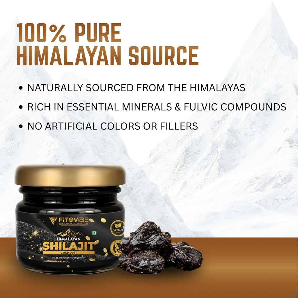 Fitovibe Himalayan Shilajeet GOLD – Ultra-Pure Gold Grade Resin for Energy & Vitality
