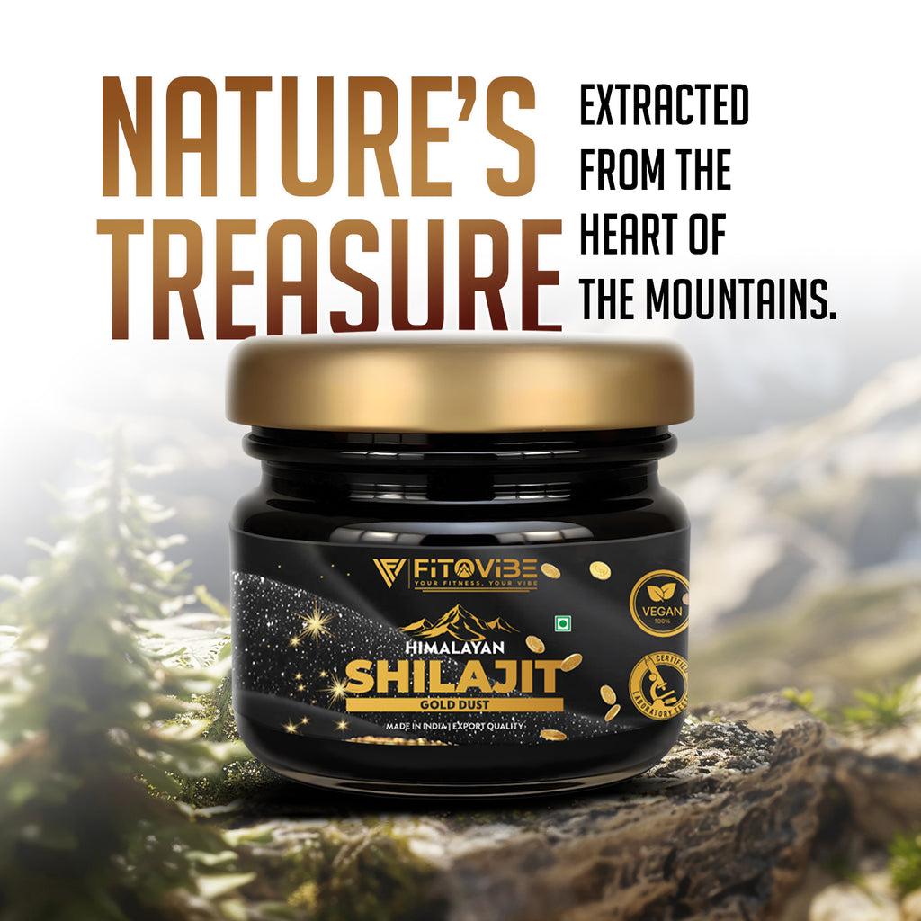 Fitovibe Himalayan Shilajeet GOLD – Ultra-Pure Gold Grade Resin for Energy & Vitality