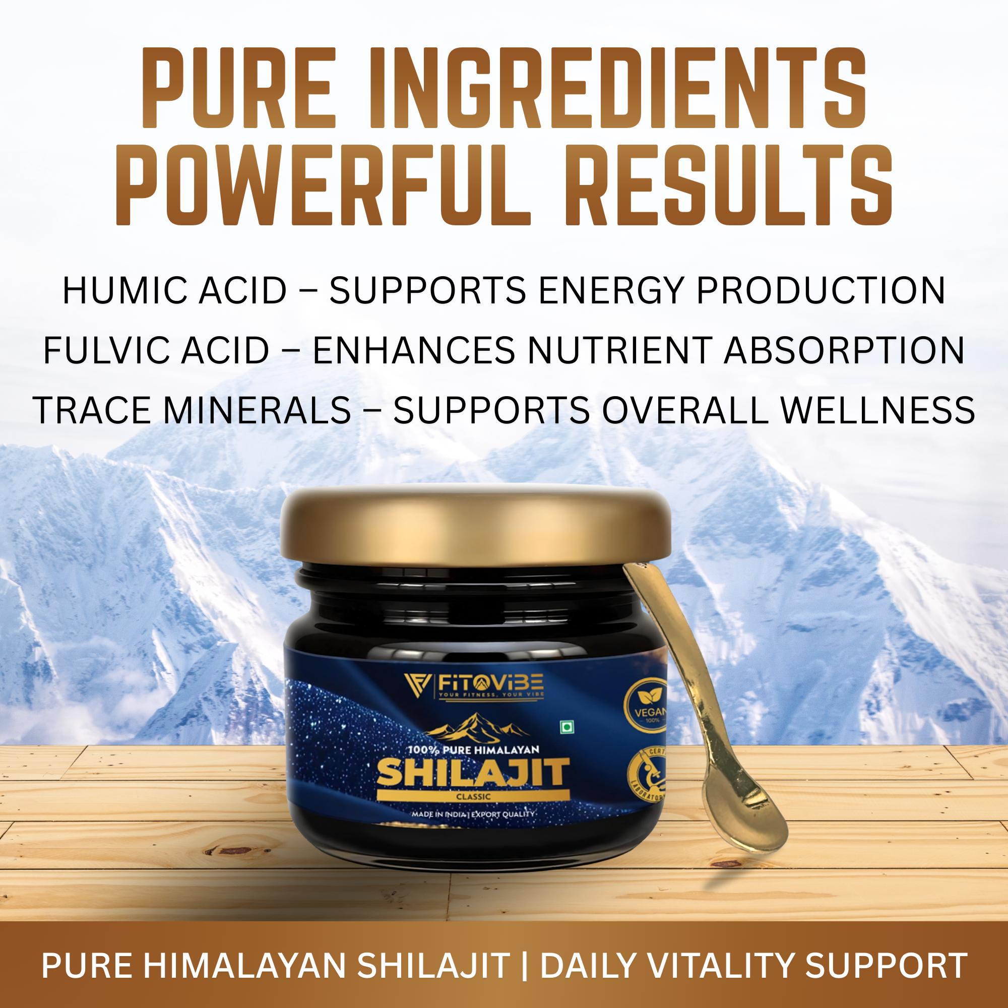 Fitovibe Himalayan Shilajeet Classic – Premium Natural Herbal Resin