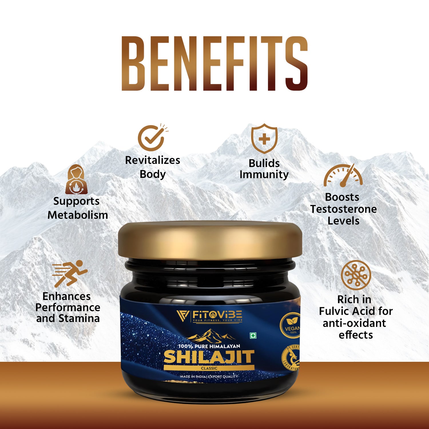 Fitovibe Himalayan Shilajeet Classic – Premium Natural Herbal Resin